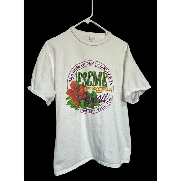 Windjammer Other - Vintage AFSCME People In Union Hawaii 1998 White T Shirt Mens Size Large